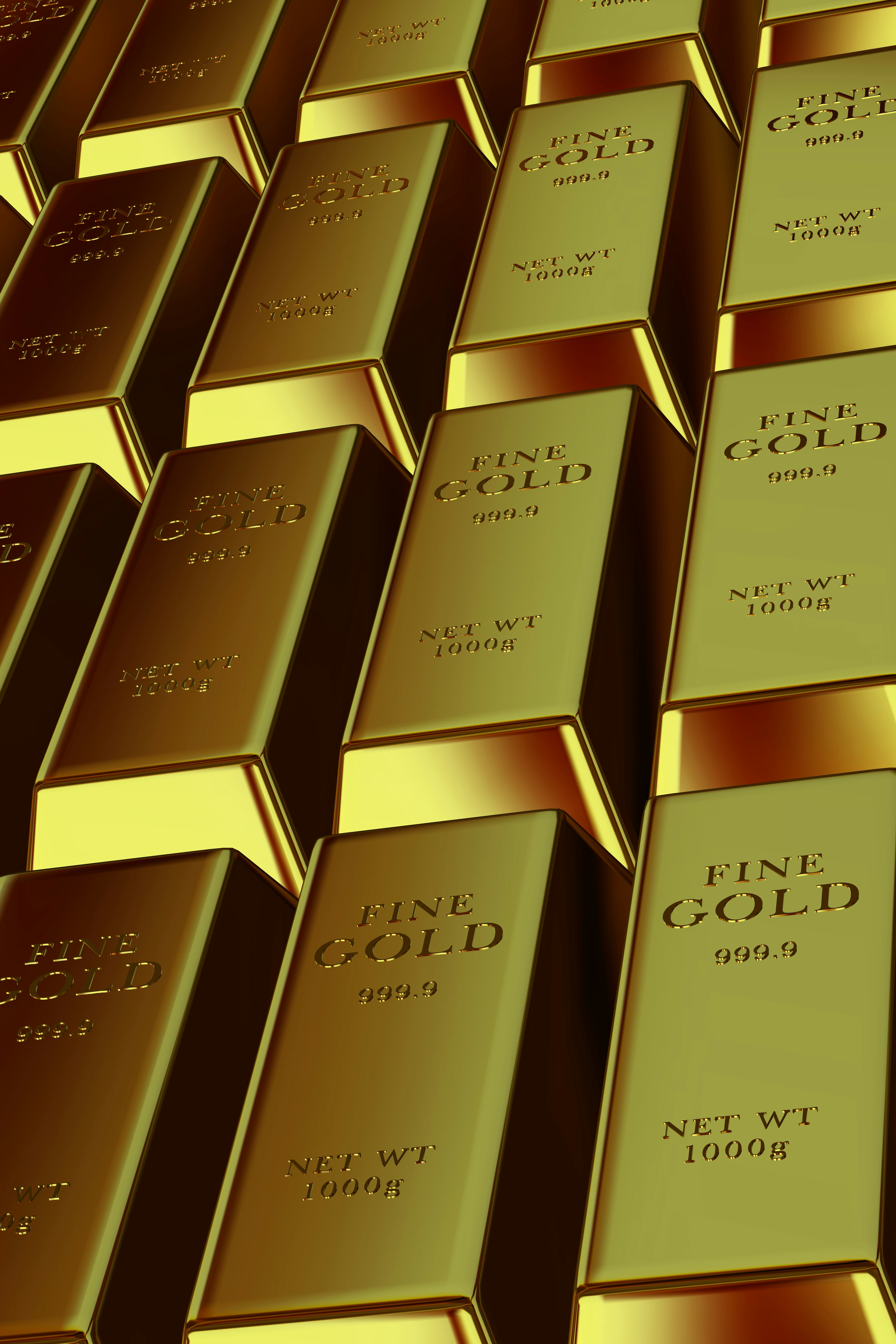 Bank Bullions, Precious Metals, Elite Background, Business, Golden Bars